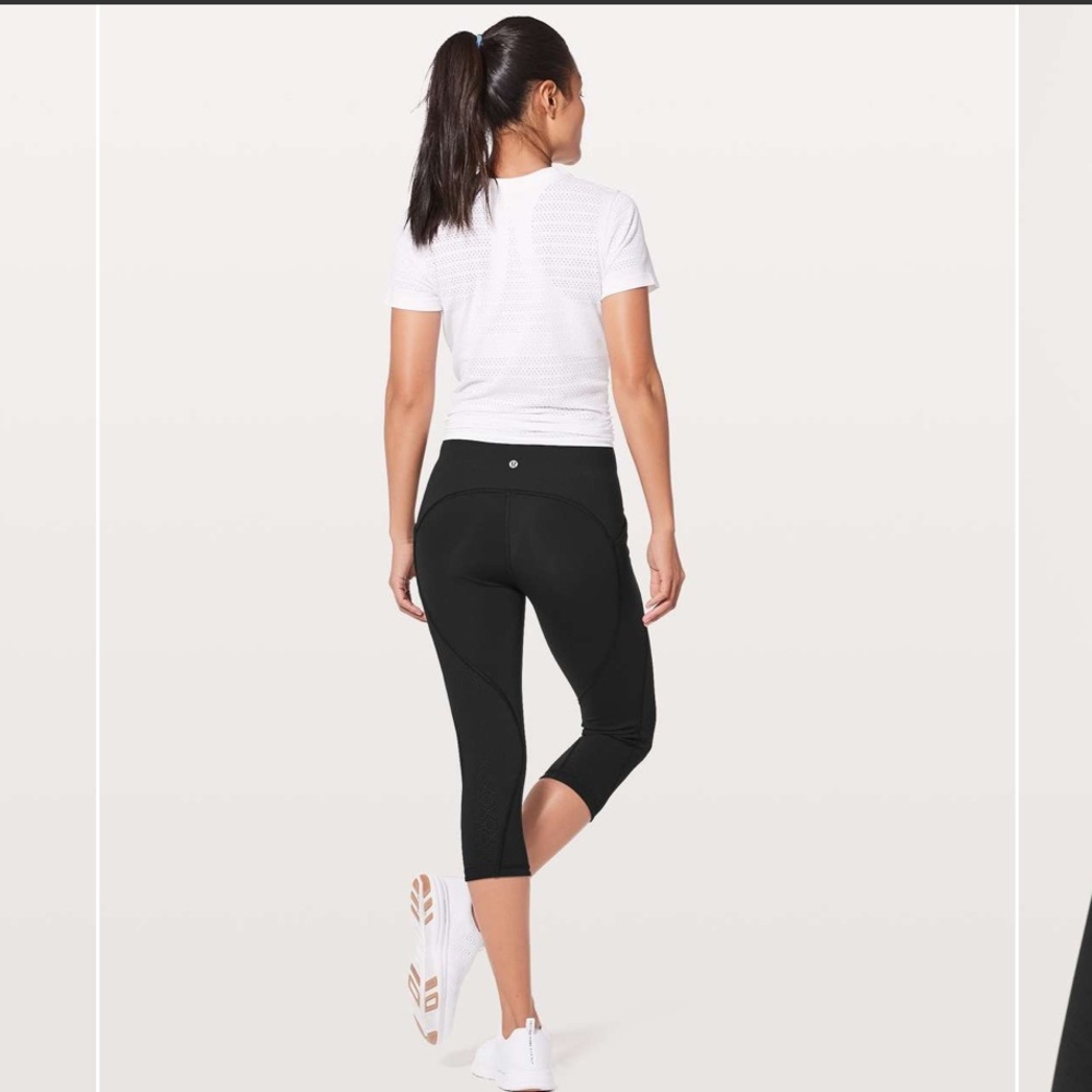 Lululemon Breezy Dot Crop *19" Black Sz 12